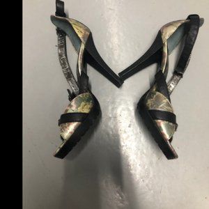 Paul Smith Floral Open Peep Toe High Heels Sz 39